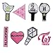 Produktbild AMA-StarUK36 Kpop Bangtan Boys BTS DIY Kleidung Patch Aufkleber Muster Cartoon Applique oder Nähen Sie auf Patches für T-Shirt Jeans 8Pcs(H02)