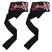 Produktbild Gewicht Lifting Straps von jasons Gear mit 3 mm Neopren Gepolsterte Handgelenk Unterstützung, Feuchtigkeit Wicked HD Strick 100% Baumwolle, 53,3 cm (54 cm lang) Heavy Duty Squad Zughilfe geeignet für Fitnessstudio, Fitness, Crossfit, Bodybuilding Kniebeugen, lunges, Kreuzheben, Powerlifting, Gewichtheben, Bewegung Krafttraining, RED /B