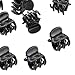 SODIAL(R) 10 Mixed Small Plastic Black Hair Clips Claws Clamps HOT