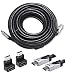Produktbild Pwr+ 15 Meter 4K HDMI-Kabel 2.0 mit 90° Grad Winkel Adapter für PS3 PS4 Xbox 360 Apple-TV Laptop Projektor Computer Monitor PC: High-Speed Letzte Version Ultra Full HD 2160p 1080P Ethernet 3D