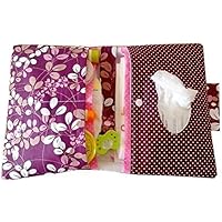 Windeltasche * VERSANDFERTIG* lila Ranken/Blätter