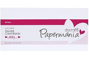 DOCRAFTS Papermania Square Cards/Envelopes 5"X5" 50/Pkg-White