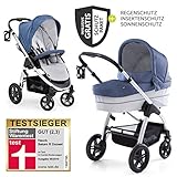 hauck kinderwagen 3 in 1 ebay KOMFORT FÜR ELTERN & KIND - Mit viel Beinfreiheit zu Schieben, große Komfort Räder und gute Federung, bequeme und flache Liegeposition, faltbare Babywanne, großes Sonnenverdeck, schwenkbare Vorderräder, höhenverstellbarer Schieber, sehr klein faltbar uvm.