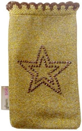 Glam Rox Phone Sock Diamonte Star Superstar Bling (Gold, Brown, Red, Pink) Universal fit phone case protective sleeve for Nokia E71 E72 E73 E75 2700 2710 2730 3720 5230 5800 6303 6700 Slide N86 N97 N900 X3 X6 C5 E5, Iphone 3G 3GS 4G, IPOD, Sony ericsson Satio C903 C905 W205 W302 W350i W395 VIVAZ X10 YARI AINO SATIO ELM, SAMSUNG Galaxy S ULTRA B3310 B3410 Genio Touch Jet S7070 Tocco Lite S5620 Monte S8500 Wave, X8, LG KP500 Cookie Pop, HTC Hero Desire HD Mini Legend Tattoo Wildfire Smart, Google Nexus one, Motorola Milestone, BlackBerry Curve 8520 8900 8110 9700 Storm 2, MP3 Players, Small Digital Cameras