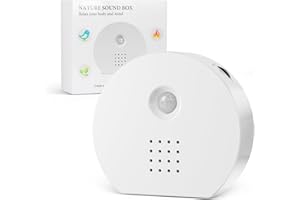 ‎PHYSEN PHYSEN Naturgeräusche Box Vogelgezwitscher Bewegungsmelder Soundbox mit Wandhalterung, 9 Vogelgesang & Meeresrauschen Timer Nature Bird Box mit Waldquelle, Bachgeflüster für Toilette Entspannung