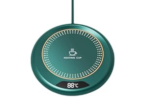 BLACK DIARY Gamenote Coffee Cup Warmer - 3 Temperature Settings for Coffee, Tea, Cocoa, Milk - Desk Accessory Home Kitchen Appliance Gadgets, Birthday Gift for Men and Women (Green)