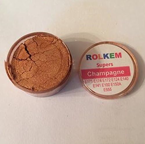 Rolkem Super Champagne10ml Edible Lustre Shimmer for Cake Decorating …
