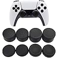 SKEIDO 8Pieces Silicone Thumbstick Joystick Cap Cover compatible with Playstation for PS5 for PS4 for Xbox Controller - Black