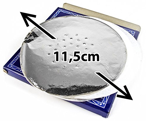 Aluminium Alu Folie Alufolie für Shisha – 100 Stück pro Packung für Wasserpfeife gelocht und vorgeschnitten - 3