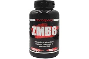 ZMA - ZMB6 Zinco Magnesio Vitamina B6 180 cpr. FlorioSport - Integratore Stanchezza ed Affaticamento. Adatto a Vegani e Vegetariani