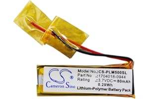 CAMERON SINO CS-PLM500SL Battery 80mAh compatible with [Plantronics] Discovery 640E, Discovery 650E, Explorer 50, M50, Voyager 5200 replaces 1704018-0944, compatible with 71468-01