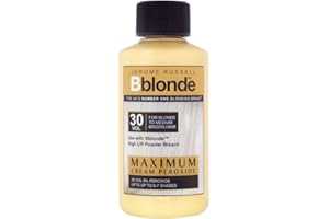 Jerome Russell Bblonde Maximum Lift Cream Peroxide 30 Vol - Permanent Blonde Hair Dye for Blonde to Medium Brown Hair Colour, Hair Bleach with 9% Peroxide & Avocado Oil, Lifts 6-7 Shades, 75ml