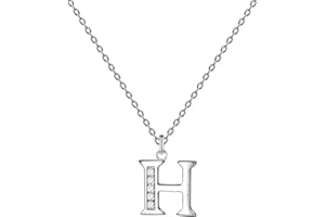cotigo - Collar Letra Inicial Acero inoxidable con Piedra de Circonita Brillantes - Collar Mujer con Colgante de Letra A-Z - Colgante Inicial de Nombre - Regalo para Mujer, Dia de Madre, Aniversario