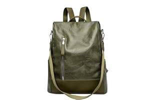 ARVALOLET Women's Backpack Purse Waterproof Leather Convertible Multifunction Normal Lacquer Anti-Theft Backpack Women's Leather Bag Lightweight Travel Backpack Shoulder Bags Daypack