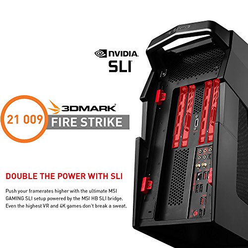 MSI Aegis Ti3 VR7RD SLI-006DE Gaming-PC (Intel Core i7-7700K, 2x Nvidia GeForce GTX1070 8GB – im SLI Verbund, 2 x 256GB SSD, 2 x 16 GB DDR4, Windows 10 Home) schwarz, High End, Wassergekühlt - 13