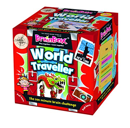 Green Board Games GRE91037 BrainBox World Traveller vídeo Juego