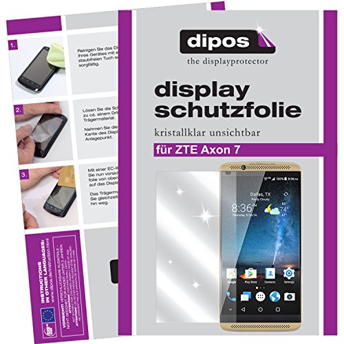 dipos ZTE Axon 7 Schutzfolie (6 Stück) - kristallklare Premium Folie Crystalclear