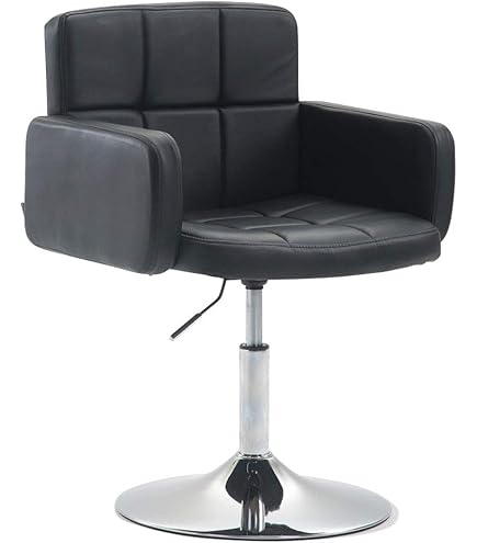CLP Sedia Design Lounge Los Angeles Similpelle I Poltroncina Girevole E Regolabile I Sedia Pranzo Imbottita Con Braccioli, Colore:rosso