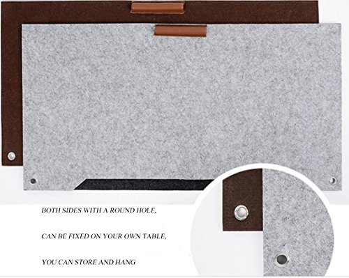 Alfombrilla de rat  n multifunci  n ANGTUO Escritorio de escritura fijo Alfombrilla de cuaderno de feltro con bolsa de almacenamiento l  piz insertado en la oficina del hogar esencial gris