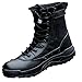 Produktbild nihiug Wanderschuhe Männer Wasserdicht Schwarz Leichte Militärstiefel High-Top-Kampfstiefel Outdoor Tactical Boots,Black-45
