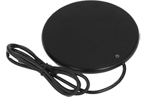 JEANOKO Kaffeetassenwärmer 55°C Konstante Temperatur Platzsparender Intelligenter USB-Kerzenwärmer Kleiner Tragbarer Kaffeewärmer für Zuhause, Büro, Schreibtisch, Reisen(Schwarz)