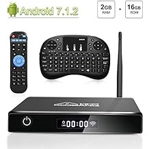 TV Box Android 7.1, [2G+16G] 2018 GooBang Doo XB-III Smart TV Box 4K Full HD con Antenna WiFi/Bluetooth 4.0/Mini Tastiera