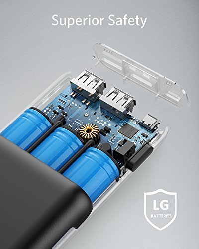 Anker PowerCore 20100-20000mAh Cargador portatil de Ultra Alta Capacidad con Potente Salida 4 8A  tecnolog  a PowerIQ para iPhone  iPad y Samsung Galaxy y m  s