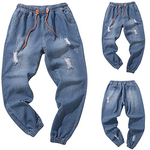 Innerternet Men Jeans Casual Autumn Denim Cotton Vintage Wash Hip Hop Work Pants