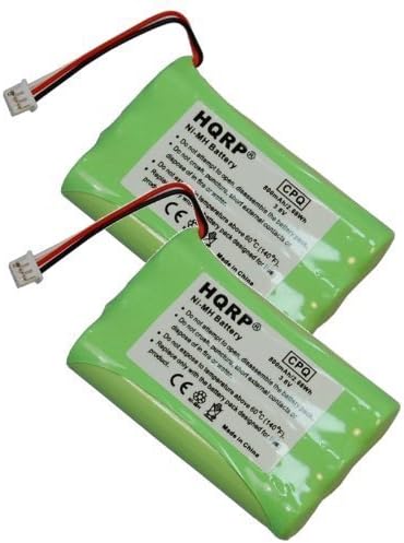 HQRP Battery 2-Pack for Plantronics CT11 CT12 Cordless Headset Phone 63421-01 64376-01 + Coaster