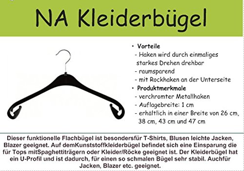 100 x NA 47 RSR-Classic Kleiderbügel Hemdenbügel Blusenbügel Kunststoff - 2