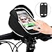 Produktbild Fahrradtasche Rahmentaschen, ikalula Wasserdicht Sonnenblende Touch-Screen Fahrrad Lenkertasche für iPhone 8 Plus/7 Plus/6S Plus/6 Plus, Samsung, Huawei andere bis zu 5,5 Zoll Smartphone - Schwarz
