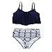 Produktbild Malloom® Frauen Falbala High-Waist Bikini Set Push-up Badeanzug Baden Lotus Leaf Print Badeanzug