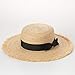 Produktbild Defect Lady Stroh Hut natürliche Stroh Kuppel Hut Lady Summer Sun Visor Travel Hut große Traufe Hut Strandhut