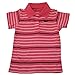 Nike Infants girls pink striped short sleeve polo shirt 6-36 months 521925 625 (9-12 Months)