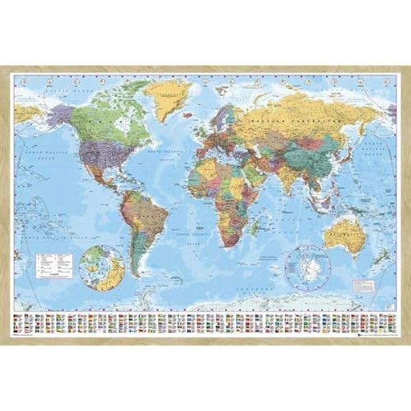 World Map Pin Board Framed In Oak Wood Includes Pins 96 5 X 66 Cms Approx 38 X 26 Inches Amazon Co Uk Stationery Office Supplies