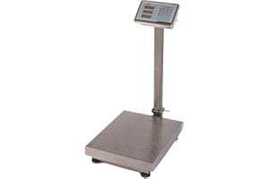 A.M.C. AMC Bilancia Digitale Elettronica Professionale 300 Kg Con Display bilancia industriale ricaricabile per utilizzarla in Negozio, Casa, Azienda o Attività ambulante