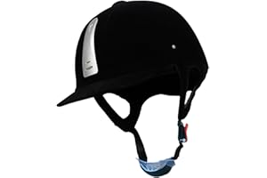 harayaa Velvet Horse Riding Helmet Adjustable Head Circumference 54-62cm Equestrian Hat Lightweight Riding Cap for Men Women Teenagers Equestrian Equipment