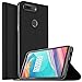 Produktbild OnePlus 5T Hülle, KuGi OnePlus 5T Flip Bookstyle Kompletter Schutz Mit Magnetverschluss und Standfunktion Tasche Etui Cover Case Schutzhülle für OnePlus 5T Smartphone (Schwarz)