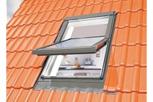 Optilight Dachfenster mit Eindeckrahmen wellig & Dauerlüftung 78x98 FAKRO Konzern