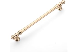 Amerdeco 10 Stück Möbelgriffe Gebürstetes Messing 160mm Lochabstand Schubladen Griffe für gold Küchenschränke Schweres Zinklegierung Schrankgriffe Schubladengriffe Türgriffe…