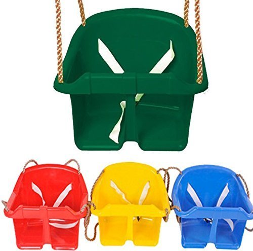 Sohler By Eurotrade W 2002420 Childs Plastic Rope Swing Kids Toddler Adjustable Outdoor Garden Hanging Bucket Safety Seat, Blue