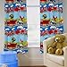 Shopisfy Children's Toddler Bedroom Nursery Colourful Printed Bedding, Curtain Pair 66 x 54" - Transport