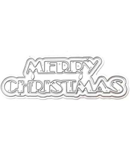 Merry Christmas Dies for Card Making, YunTrip Metal Cutting Stencils voor DIY Scrapbooking Fotoalbum Papier Decoratief Ambacht voor Wenskaarten/Uitnodiging