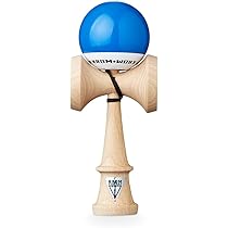 Originele KROM Kendama van hout voor beginners en gevorderden, POP LOL donkerblauw, behendigheidsspel voor buiten en binnen, houten speelgoed met koord en bal