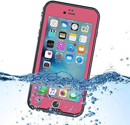 iPhone 6/6s Plus Waterproof Case, Weggo 6.6ft Underwater IP68 Certified Fully Sealed Waterproof Shockproof Dirtproof Case Cover for Apple iPhone 6 Plus/6s Plus 5.5 inch - Pink