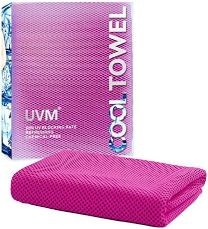 UVM Cooling Towel Mesh for all sports exercise and workout outdoors, Super absorbent for soaking up Cool Towel Ice Fabric Lightweight Compact Soft Breathable Cool Sports Towel (Red)