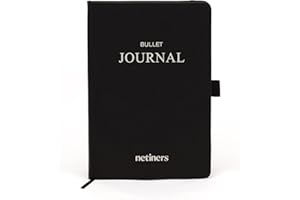 Netiners - Cuaderno A5 de Notas Espirales Premium | Bullet Journal | Fabricando en España | Notebook Punteado | Cuaderno en Espiral 200 Páginas | Cuaderno A5 Tapa Dura, Journal | Sketchbook, Negro
