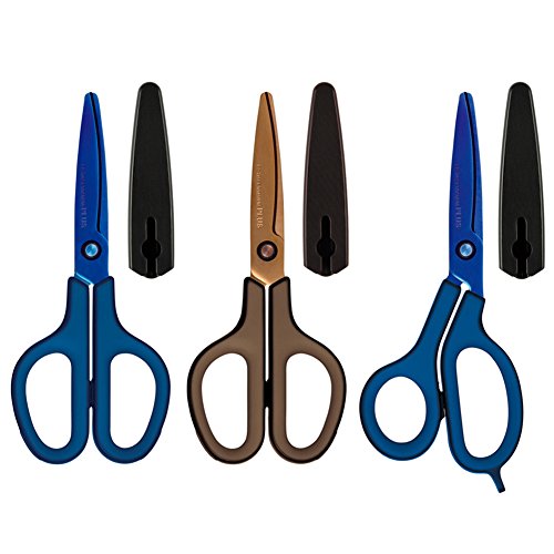 PLUS FITCUT CURB Easy grip [titanium coating] SC-175ST Blue | Sharp cutting and optimal comfort scissors – [Japan Import] - 6