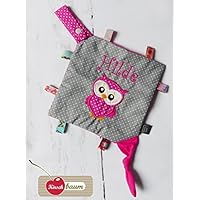 Knistertuch Eule mit Namen