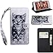 Produktbild ChoosEU Samsung Galaxy J7 2017 Hülle Leder mit Silikon Handyhülle Muster Lederhülle mit kartenfach Schutzhülle Flip Case Stoßfest Standfunktion Handytasche - Katze